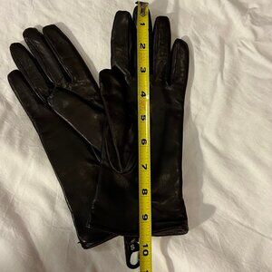 Genuine Leather Pure Cashmere Lined Ladies Gloves Small